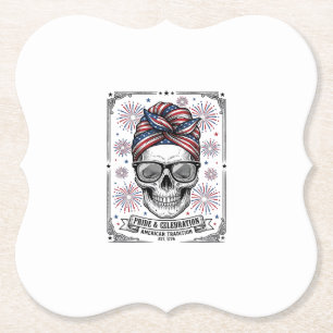 Posavasos De Papel Camiseta de grabado vintage fuegos artificiales ca