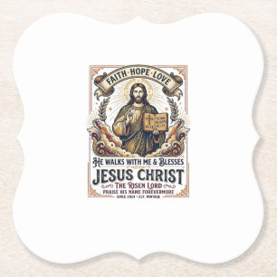 Posavasos De Papel Camiseta de Jesús Surfing Fe Inspiradora