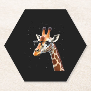 Posavasos De Papel Camiseta de jirafa hipster de buen tiempo para hom