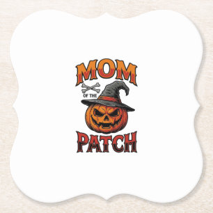 Posavasos De Papel Camiseta de Mamá de Halloween Calabaza Huesos Arte