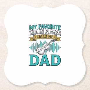 Posavasos De Papel Camiseta de Papá Violinista Me Llama D