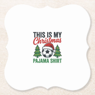 Posavasos De Papel Camiseta de pijama de Navidad de fútbol