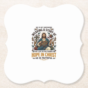 Posavasos De Papel Camiseta de punto de ganchillo de Jesús Fe inspira