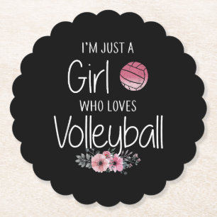 Posavasos De Papel Camiseta de voleibol para chicas adolescentes muje
