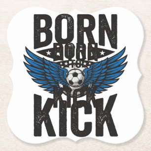 Posavasos De Papel Camiseta Diseñada Para Alas De Fútbol Vintage Naci