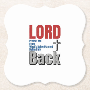 Posavasos De Papel Camiseta Diseño De Fe Cristiana Protegeme Señor_1