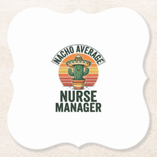 Posavasos De Papel Camiseta divertida de cactus para gerente de enfer