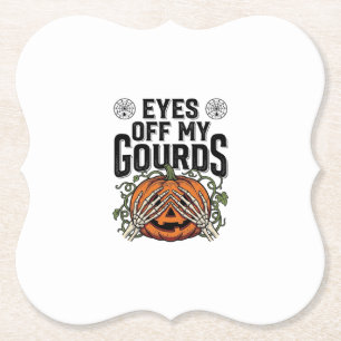 Posavasos De Papel Camiseta Divertida de Calabaza Ojos Fuera de Mis C