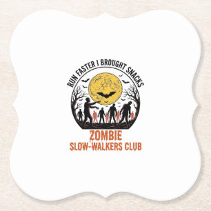 Posavasos De Papel Camiseta Divertida de Zombie con Luna Grabada y Hu