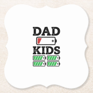 Posavasos De Papel Camiseta divertida vintage de diseño vectorial par