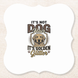 Posavasos De Papel Camiseta Divertida Vintage Pelo de Perro Retriever