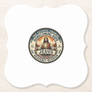 Posavasos De Papel Camiseta Esposa Militar de Jesús Esperando Esposa 