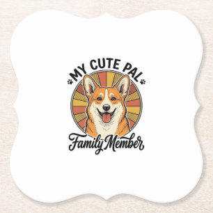 Posavasos De Papel Camiseta Familia Corgi Diseño Vintage Amante Masco