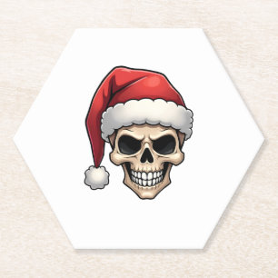 Posavasos De Papel Camiseta femenina de los navidades de Santa XMES