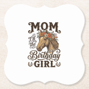 Posavasos De Papel Camiseta Floral Caballo Vintage Occidental Cumplea