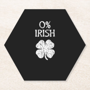 Posavasos De Papel Camiseta gráfica 0% irlandesa día de San Patricio