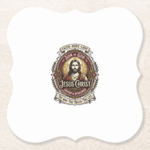 Posavasos De Papel Camiseta Gráfica de Antigüedades Jesús Arte Cristi