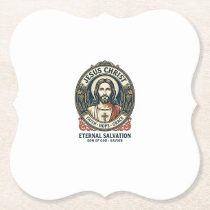Posavasos De Papel Camiseta gráfica de aseo masculino de Jesús Barber