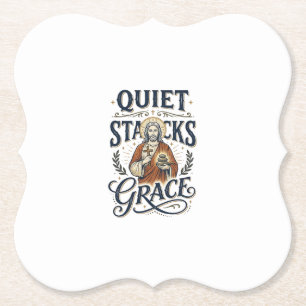 Posavasos De Papel Camiseta Gráfica de Jesús Bibliotecario Arte Crist