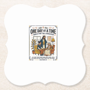 Posavasos De Papel Camiseta Gráfica Jesús Cuida Padres Ancianos Chris