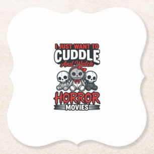 Posavasos De Papel Camiseta Gráfica Vintage de Terror Lindo para Acur