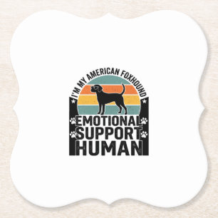 Posavasos De Papel Camiseta humana de apoyo emocional para American F