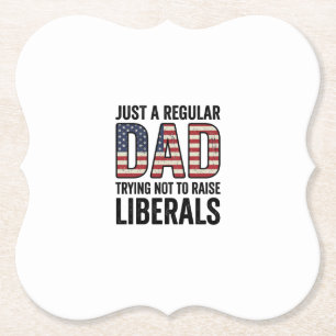 Posavasos De Papel Camiseta Papá Regular Intentando No Criar Liberale