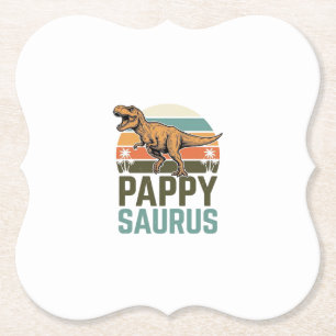 Posavasos De Papel Camiseta Pappysaurus Dinosaurio Divertido Atardece