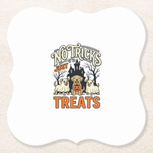 Posavasos De Papel Camiseta Perro Fantasma Halloween Sin Trucos Solo
