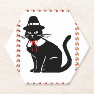 Posavasos De Papel Camiseta sobredimensionada para peregrino Cat