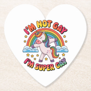 Posavasos De Papel Camiseta Tri-Blend Gay Im Super Gay Sublimación-60