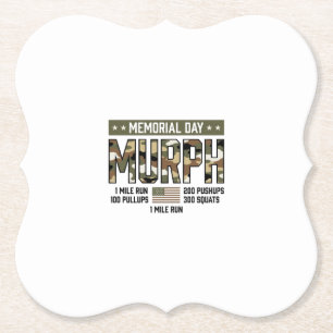 Posavasos De Papel Camiseta vector vintage de entrenamiento Murph del