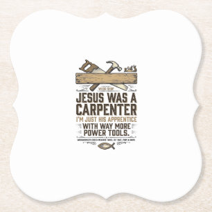 Posavasos De Papel Camiseta Vintage Aprendiz Carpintero Jesús Madera