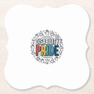 Posavasos De Papel Camiseta Vintage de Conciencia Inclusiva Orgullo d
