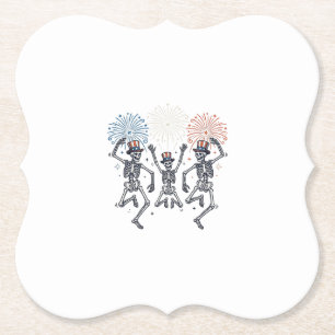 Posavasos De Papel Camiseta Vintage de Fuegos Artificiales de Esquele