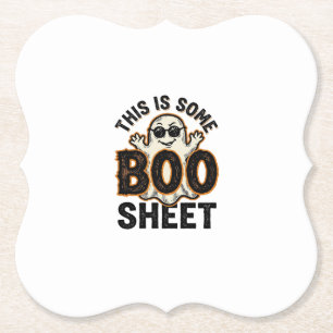 Posavasos De Papel Camiseta Vintage de Halloween de Fantasma Divertid