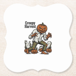 Posavasos De Papel Camiseta Vintage de Halloween de Monstruo de Cabez
