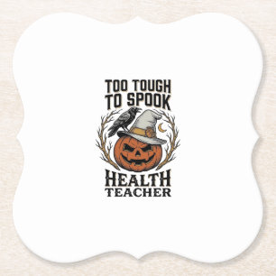 Posavasos De Papel Camiseta Vintage de Profesora de Salud para Hallow