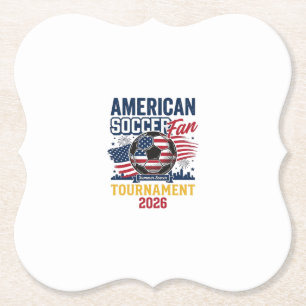Posavasos De Papel Camiseta Vintage Torneo de Fútbol Americano 2026 