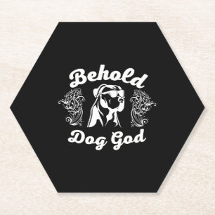 Posavasos De Papel camisetas de dios del perro genial