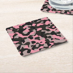 Posavasos De Papel Camo rosa