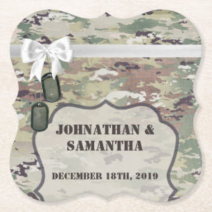 Posavasos De Papel Camoflauge Uniforme del Ejército OCP Camo