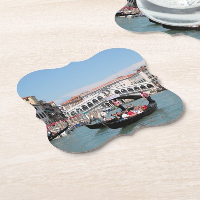 Posavasos De Papel Canal de Venecia (En perspectiva)
