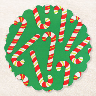 Posavasos De Papel Candy Canes