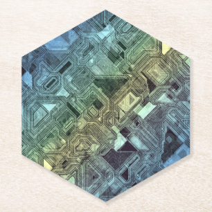 Posavasos De Papel candy circuits - limón lima :
