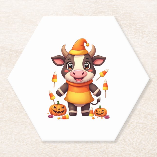 Posavasos De Papel Candy Corn Cow (Anverso)