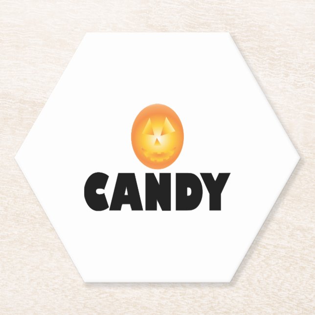 Posavasos De Papel Candy Halloween (Anverso)