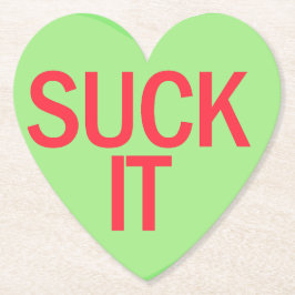 Posavasos De Papel Candy Heart - SUCK IT
