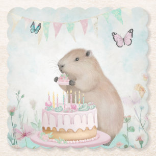 Posavasos De Papel Capybara Cakefest Niños Fiesta Papel escayola