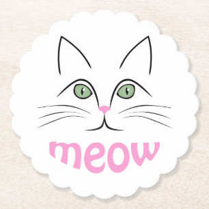 Posavasos De Papel Cara de gato